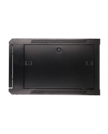 Szafka wisząca rack 6U 600x600 czarna dwusekcyjna