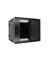 Szafka wisząca rack 6U 600x600 czarna dwusekcyjna - nr 9