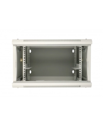 Szafka wisząca rack 6U 600x600 szara dwusekcyjna
