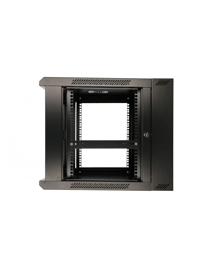 Szafka wisząca rack 9U 600x600 czarna dwusekcyjna główny
