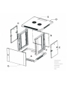 Szafka wisząca rack 9U 600x450 szara metalowe drzwi - nr 8