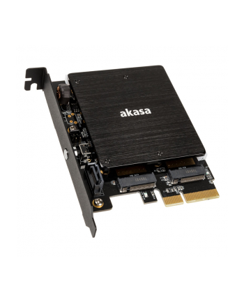 Akasa Adapter M.2 SSD - PCIe z chłodzeniem i oświetleniem RGB LED