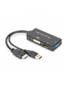 Adapter HDMI / USB 4K 30Hz UHD HDMI A / USB na DisplayPort+DVI+VGA czarny 0,2m - nr 10