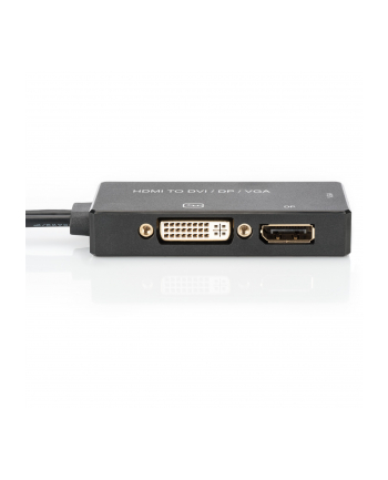 Adapter HDMI / USB 4K 30Hz UHD HDMI A / USB na DisplayPort+DVI+VGA czarny 0,2m