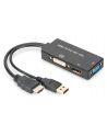 Adapter HDMI / USB 4K 30Hz UHD HDMI A / USB na DisplayPort+DVI+VGA czarny 0,2m - nr 1