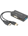 Adapter HDMI / USB 4K 30Hz UHD HDMI A / USB na DisplayPort+DVI+VGA czarny 0,2m - nr 34