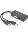 Adapter HDMI / USB 4K 30Hz UHD HDMI A / USB na DisplayPort+DVI+VGA czarny 0,2m - nr 9