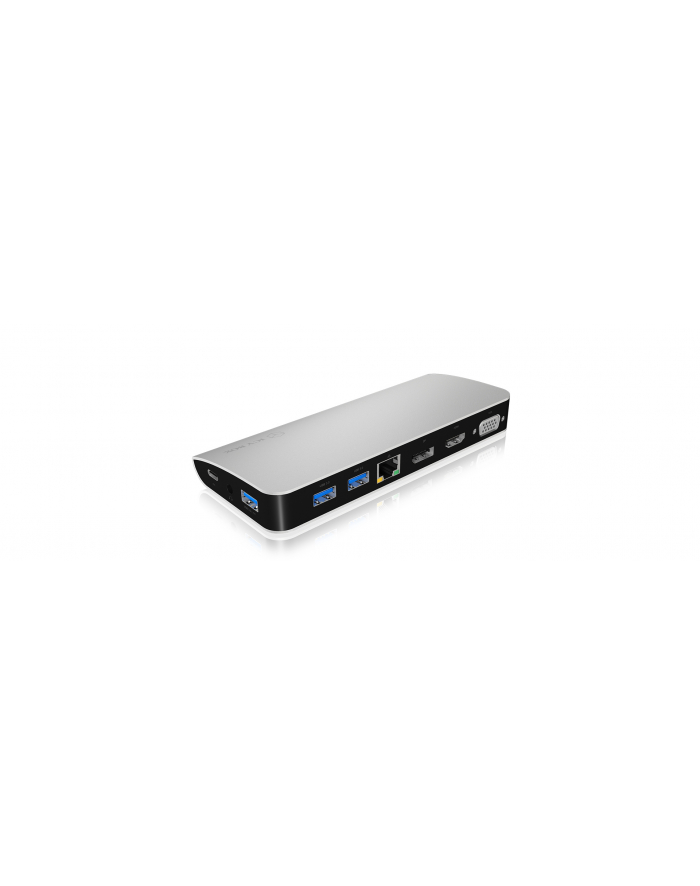 IcyBox Stacja Dokująca, USB Type-C, HDMI, DP, VGA, Srebrna główny