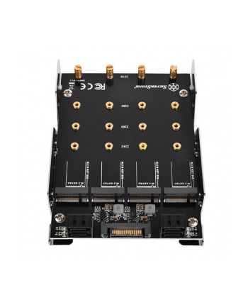 Silverstone SST-SDP11 3.5'' to 4x M.2 SATA based SSD Mounting Adapter