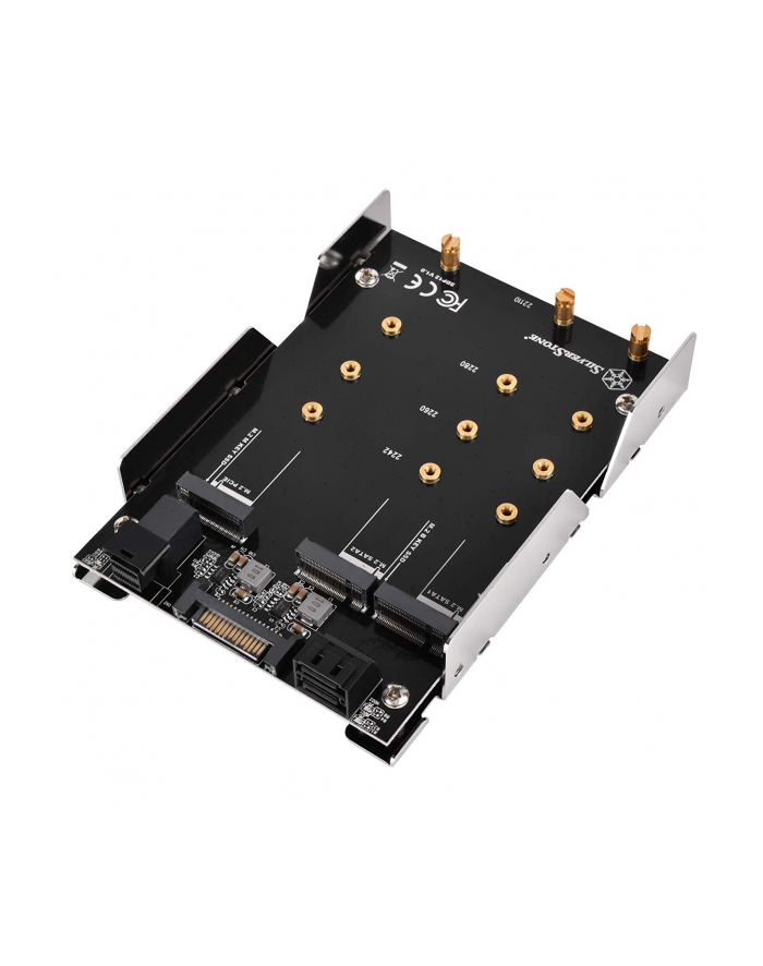 Silverstone SST-SDP12 3.5'' to 2x M.2 SATA and 1x M.2 NVMe SSD Mounting Adapter główny
