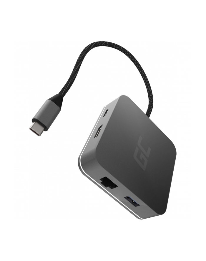 Green Cell HUB2 USB-C, 3x USB 3.0 RJ45 1Gbps HDMI 4K, DEX Nintendo Switch Apple główny