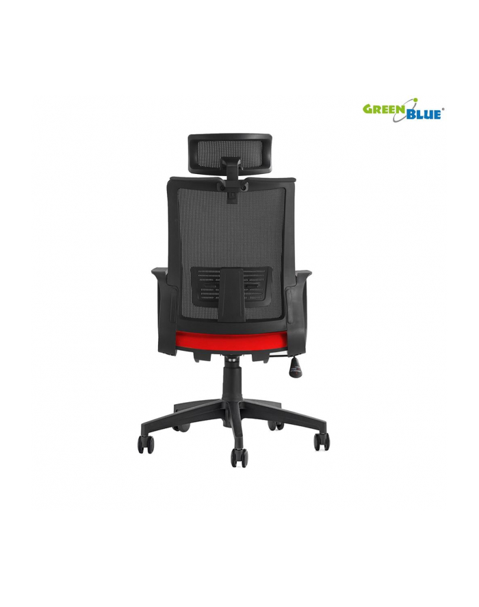 GreenBlue GB180 Fotel biurowy ergonomiczny regulowany zagłówek, podparcie pleców główny