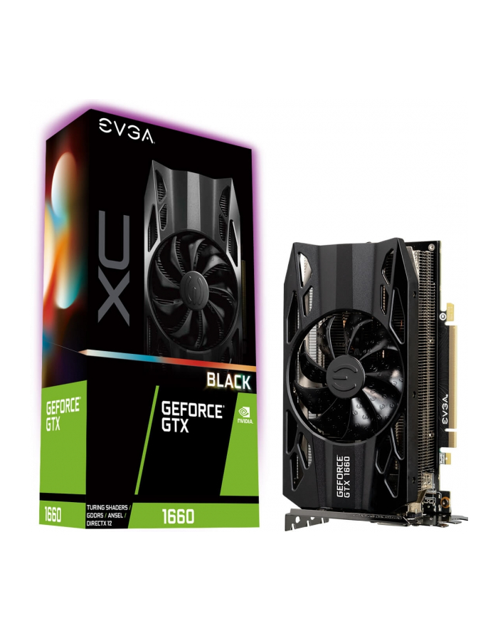 EVGA GeForce GTX 1660 XC Black, 6GB GDDR5, HDB FAN, DP, HDMI, DVI główny