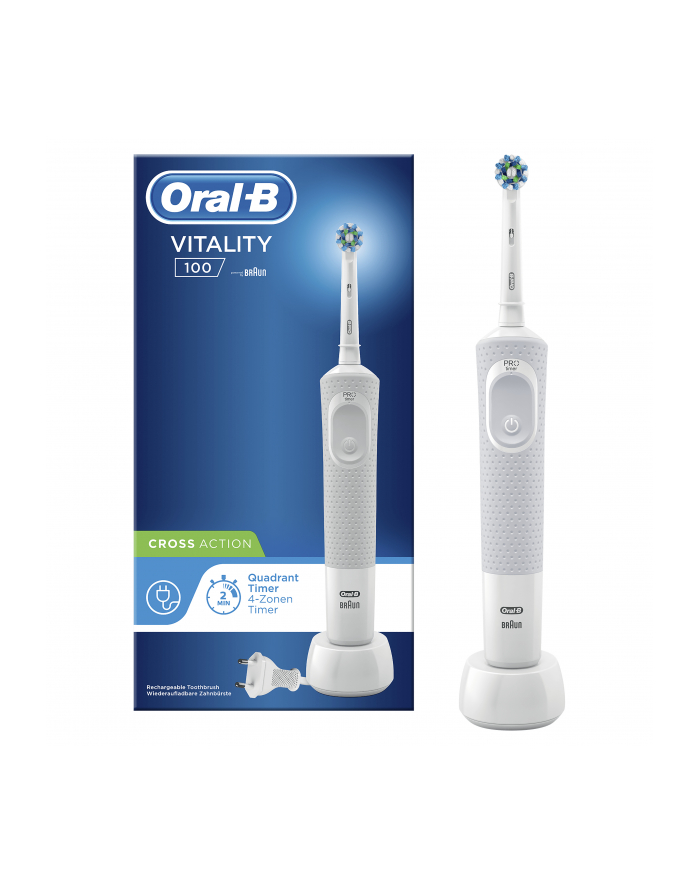 Szczoteczki Braun Vitality 100 (elektryczna; kolor biały) główny