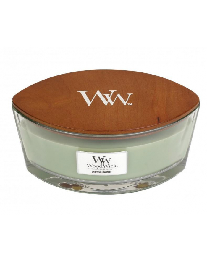 Świeca w szkle WoodWick Elipsa White Willow Moss 76051E (90mm x 120mm) główny