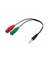 Adapter SAVIO CLS-13 (Jack 3 5 mm - 2x Mini Jack ; 0 20m; kolor czarny) - nr 1