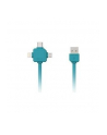 Kabel allocacoc USBcable 9003BL/USBC15 (USB M - Lightning  Micro USB  USB typu C M; 1 5m; kolor niebieski) - nr 2