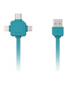 Kabel allocacoc USBcable 9003BL/USBC15 (USB M - Lightning  Micro USB  USB typu C M; 1 5m; kolor niebieski) - nr 3