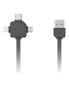 Kabel allocacoc USBcable 9003GY/USBC15 (USB M - Lightning  Micro USB  USB typu C M; 1 5m; kolor szary) - nr 3