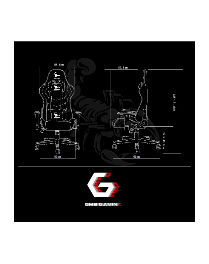 Fotel gamingowy GEMBIRD scorpion GC-SCORPION-04 (kolor czarny) główny