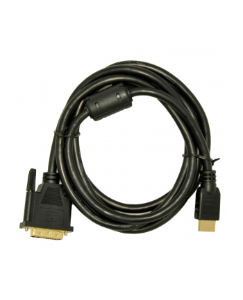 Kabel Akyga AK-AV-13 (DVI-I M - HDMI M; 3m; kolor czarny)