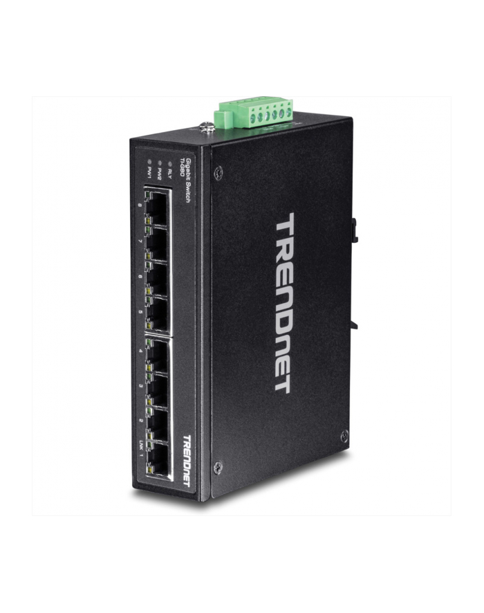 trendnet Przełącznik TI-G80 8-Port 1GB Przemysłowy Niezarządzalny DIN Rail główny