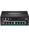 trendnet Przełącznik TI-PG102 8-Port 1GB PoE Plus+2Port 1GB SFP Przemysłowy DIN Rail - nr 39