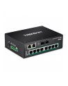trendnet Przełącznik TI-PG102 8-Port 1GB PoE Plus+2Port 1GB SFP Przemysłowy DIN Rail - nr 43