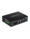 trendnet Przełącznik TI-PG62 4-Port 1GB PoE Plus+1Port 1GB SFP+1Port SFP Przemysłowy Niezarządzalny - nr 32