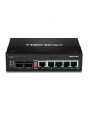 trendnet Przełącznik TI-PG62 4-Port 1GB PoE Plus+1Port 1GB SFP+1Port SFP Przemysłowy Niezarządzalny - nr 36