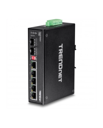 trendnet Przełącznik TI-G62 5-Port 1GB+1Port 1GB SFP Przemysłowy Niezarządzalny DIN Rail