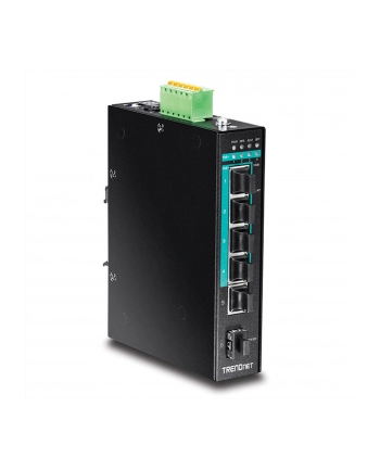 trendnet Przełącznik TI-PG541 4-Port 1GB PoE Plus+1Port 1GB+1Port 1GB SFP Przemysłowy Niezarządzalny