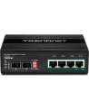 trendnet Przełącznik TI-PG62B 4-Port 1GB PoE Plus+2Port 1GB SFP Przemysłowy Niezarządzalny DIN Rail - nr 37
