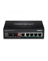 trendnet Przełącznik TI-PG62 4-Port 1GB PoE Plus+1Port 1GB SFP+1Port SFP Przemysłowy Niezarządzalny - nr 14