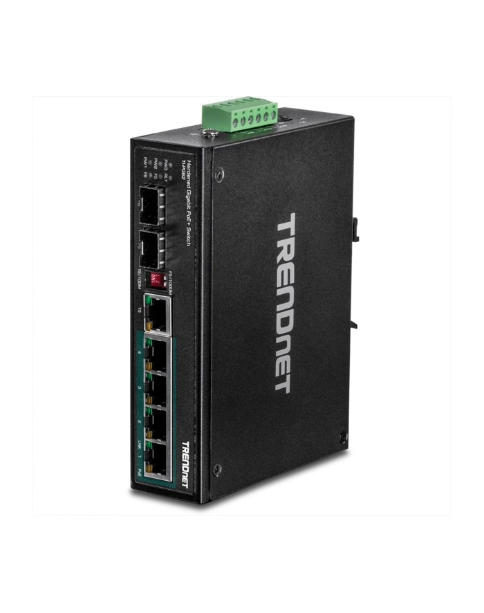 trendnet Przełącznik TI-PG62 4-Port 1GB PoE Plus+1Port 1GB SFP+1Port SFP Przemysłowy Niezarządzalny główny