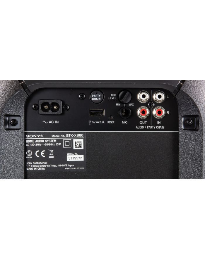 Sony GTK-XB60 2.0 Bluetooth NFC główny
