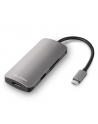 Sharkoon USB 3.0 Type C Multiport Adapter - USB-C, HDMI, MicroSD, SD - dark grey - nr 1