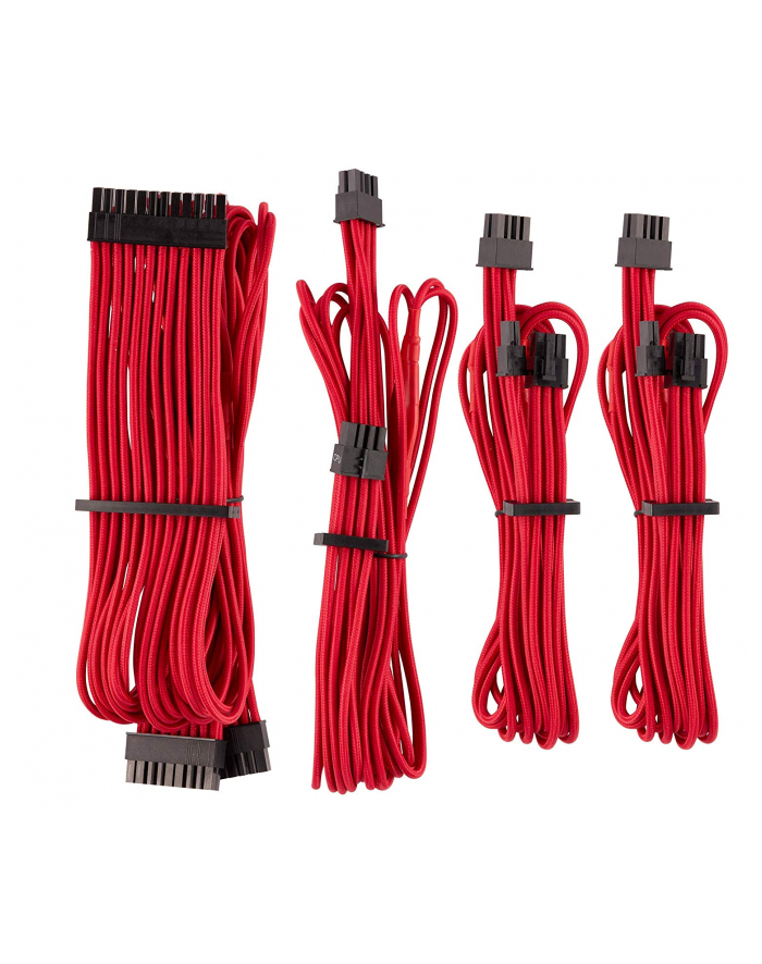Corsair Power Supply Cable Premium Starter Kit Type 4 Gen 4, 8-piece - red główny