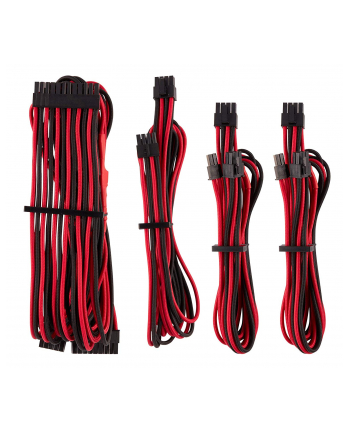 Corsair Power Supply Cable Premium Starter Kit Type 4 Gen 4, 8-piece - red/black