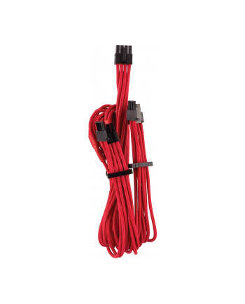 Corsair Premium Sleeved PCIe Dual Cable Type 4 Gen 4, Y-Cable - red