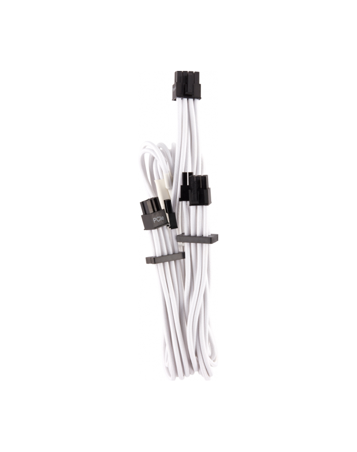 Corsair Premium Sleeved PCIe Dual Cable Type 4 Gen 4, Y-Cable - white główny