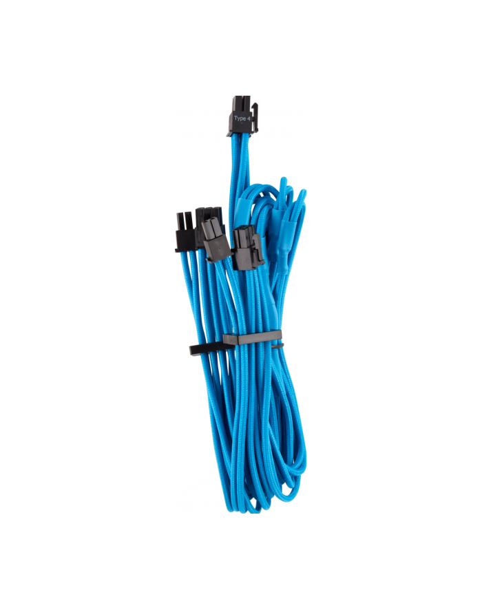 Corsair Premium Sleeved PCIe Dual Cable Type 4 Gen 4, Y-Cable - blue główny