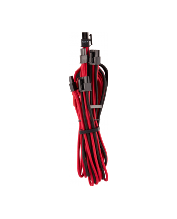 Corsair Premium Sleeved PCIe Dual Cable Type 4 Gen 4, Y-Cable - red/black