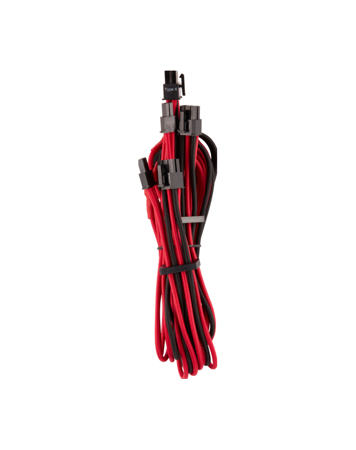 Corsair Premium Sleeved PCIe Dual Cable Type 4 Gen 4, Y-Cable - red/black główny