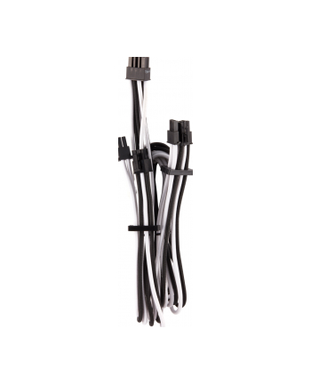 Corsair Premium Sleeved PCIe Dual Cable Type 4 Gen 4, Y-Cable - white/black