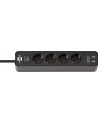 Brennenstuhl Ecolor 4x Power 2x USB - 1.5m - black - nr 2