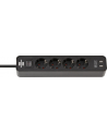 Brennenstuhl Ecolor 4x Power 2x USB - 1.5m - black - nr 4