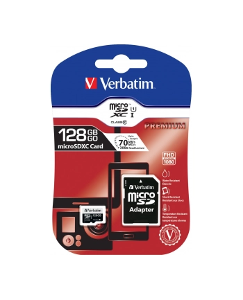 Verbatim microSD 128GB +1Ad Cl10 SDXC