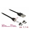 DeLOCK magnet. USB set f. USB C bk 1.1m- Data and charging cable set - nr 14