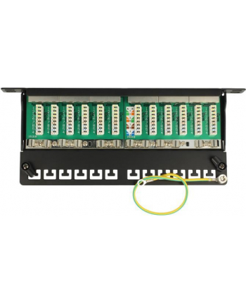 DeLOCK 10 Patchpanel 12P Cat.6A 0,5HE black